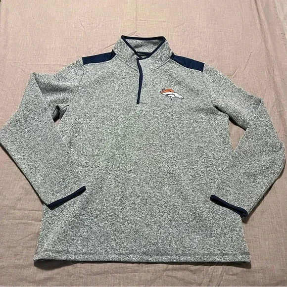 Denver Broncos NFL Team Apparel Men Size Large Pullover Sweatshirt Like New - Picture 2 of 7